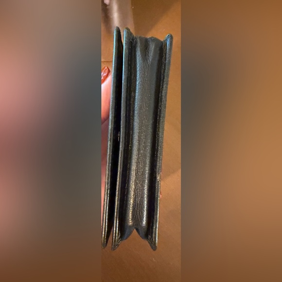 Coach Black Leather Wallet with White Stitching - Picture 4 of 11